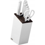 Wüsthof Classic White 7pc Knife Block Set with Bread Knife 1090270602