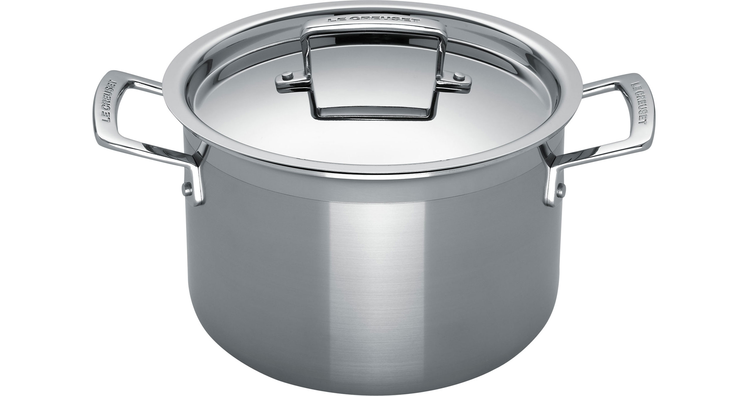 Le Creuset 3-Ply Stainless Steel Deep Casserole 18cm with Lid (2.8L)