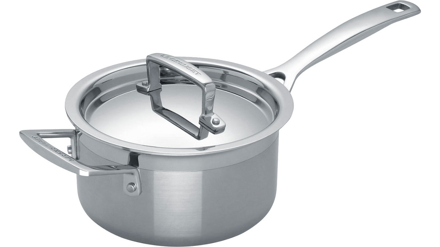 Le Creuset 3-Ply Stainless Steel Saucepan 16cm with Lid (1.9L)