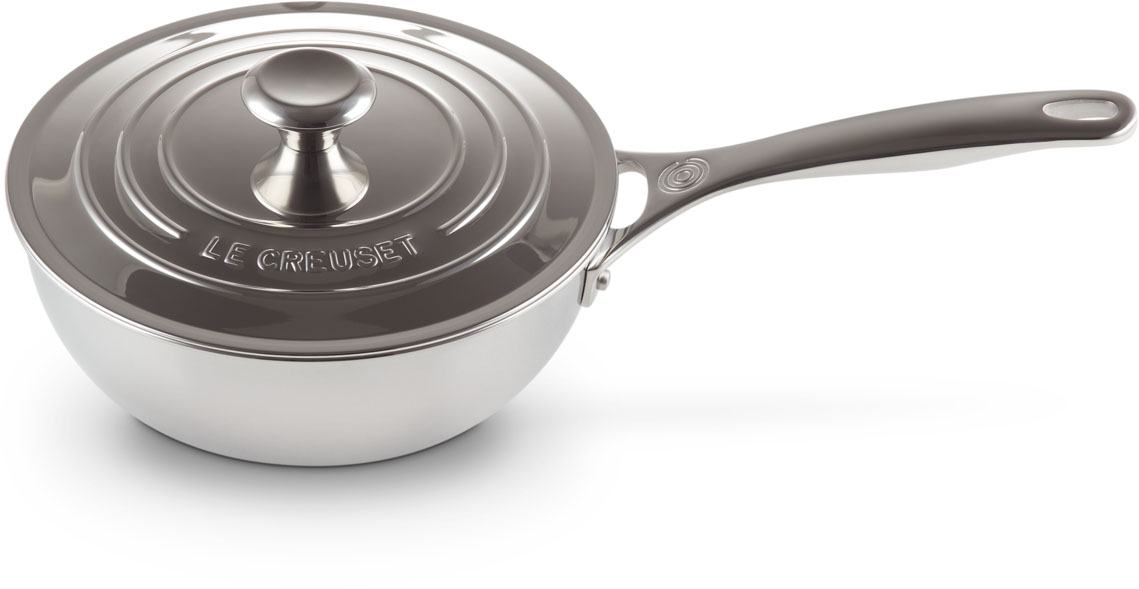 Le Creuset Signature Stainless Steel Uncoated Chef's Pan 20cm/1.9L with Lid