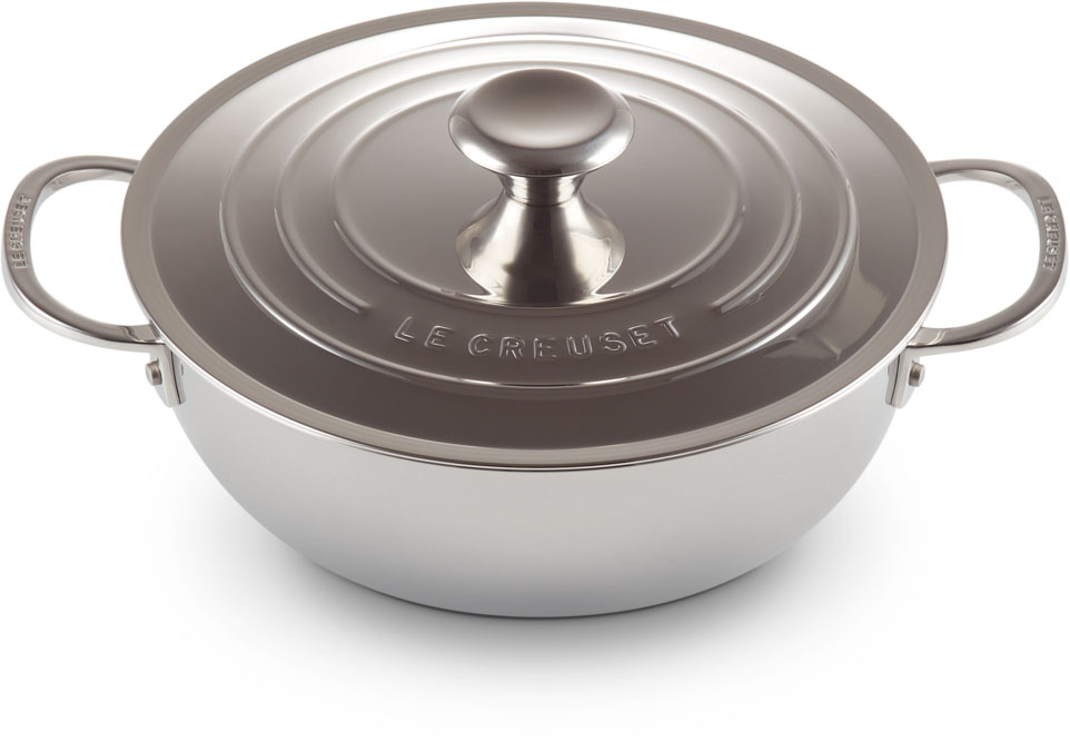 Le Creuset Signature Stainless Steel Risotto Pot 24cm/3.3L with Lid