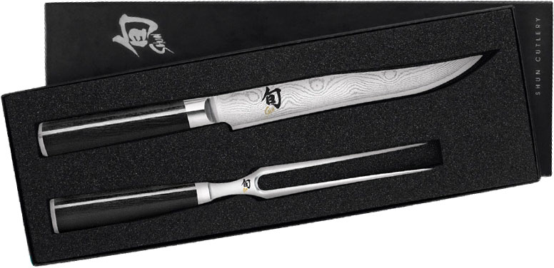 Shun Classic 2-Piece Carving Knife and Fork Set DMS200