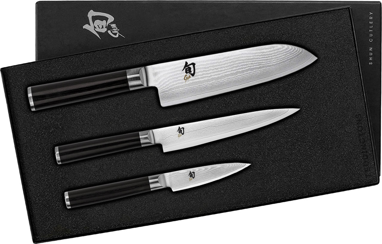 Shun Classic 3-piece Starter Knife Set with Santoku DMS310