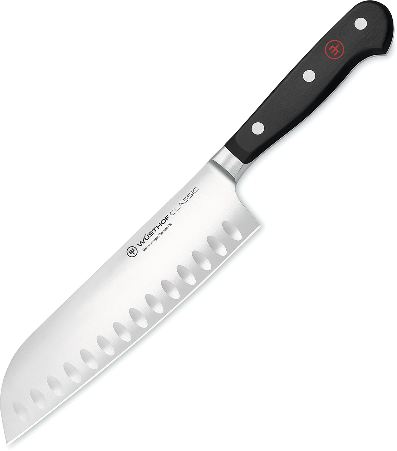 Wüsthof Classic Scalloped Santoku Knife 17cm